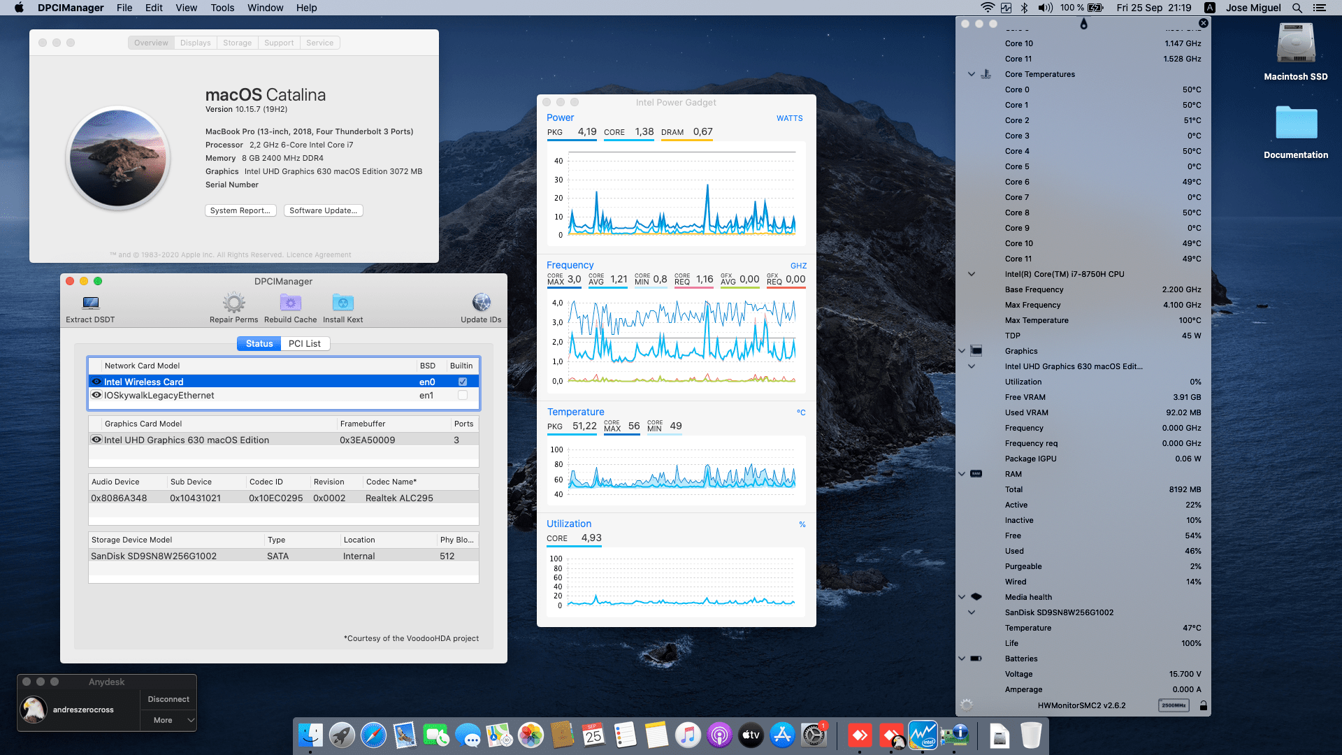 Success Hackintosh macOS Catalina 10.15.7 Build 19H2 at Asus ZenBook Pro UX550GD